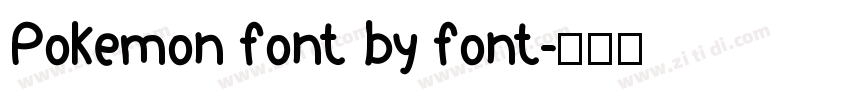 Pokemon font by font字体转换